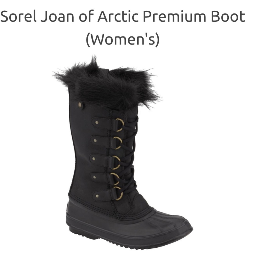 RARE Exclusive PREMIUM SOREL BLK FUR SNOWBOOTS SZ7